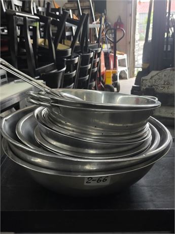 Lot 2-66-Various Bowls/Strainers