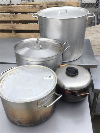 Lot 3-12 - Aluminum Pots with Lids