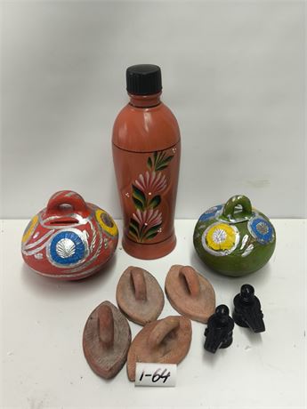 Lot 1-64 - Terracotta Folk Art Items