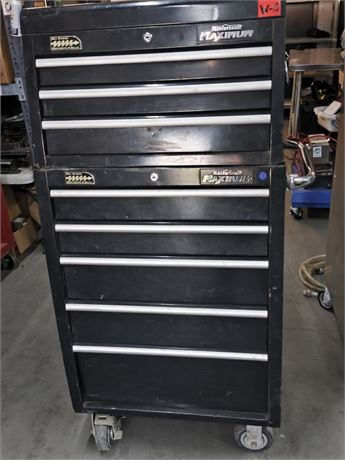 Lot - W-10 - Mastercraft Maximum Black Double Toolbox