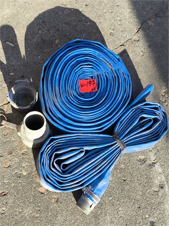 Lot - W-197 - Flat Water Hoses